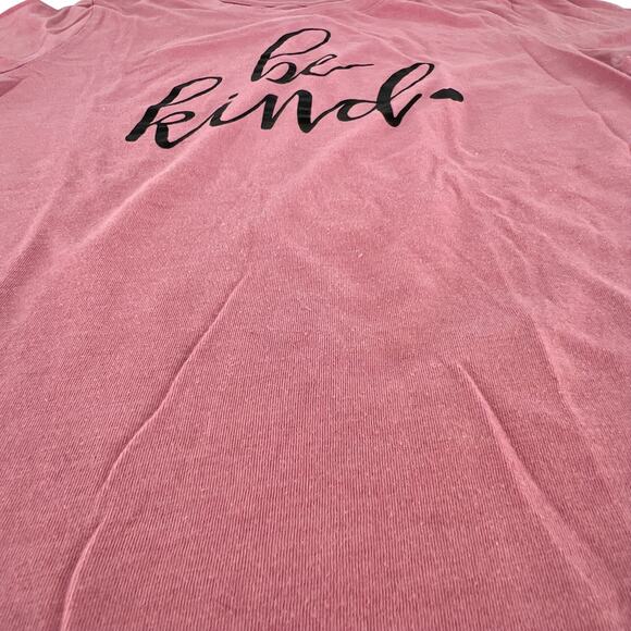 PositiviTees Be Kind T-Shirt Top S (4-6) Dusky Rose Pink Crew Neck Short Sleeve - Picture 5 of 11
